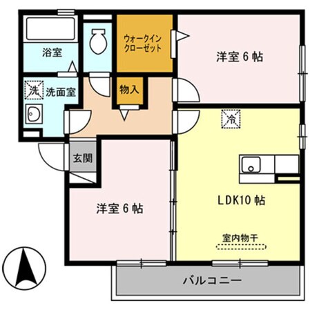 八尾駅 徒歩14分 2階の物件間取画像